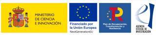 Logotip de Ministeri de Ciència i Innovació  Next Generation UE