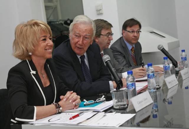 De esquerra a dreta, Catiana Cabrer, Antonio Vila Casas, Miquel Vilardell i Esteve Picola