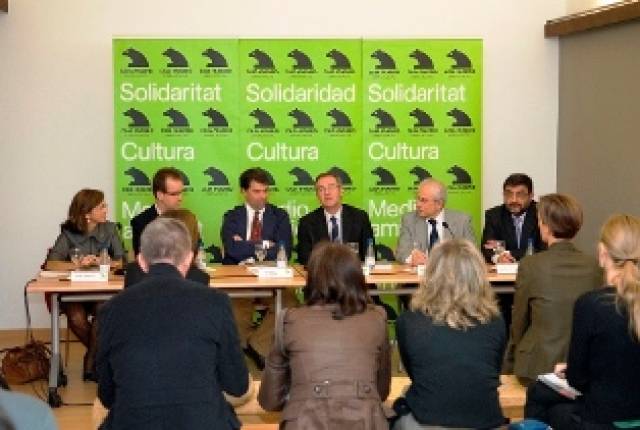 los ponentes, en un momento del acto