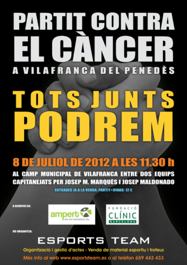 Partit contra el càncer. 8 de juliol a Vilafranca