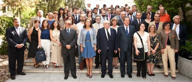 Els premiats després de l'acte de la Fundaciíon Ramón Areces