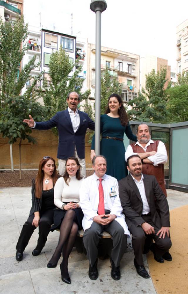 Esq. a dreta: Aldo Mariotti, Joan Galán, Dr. Pere Gascón, Montserrat Martí, María Miró, Begoña Alberdi, Stefano Palatchi