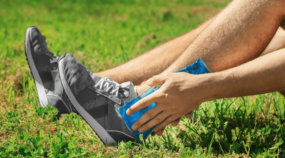 injury and hot or cold application