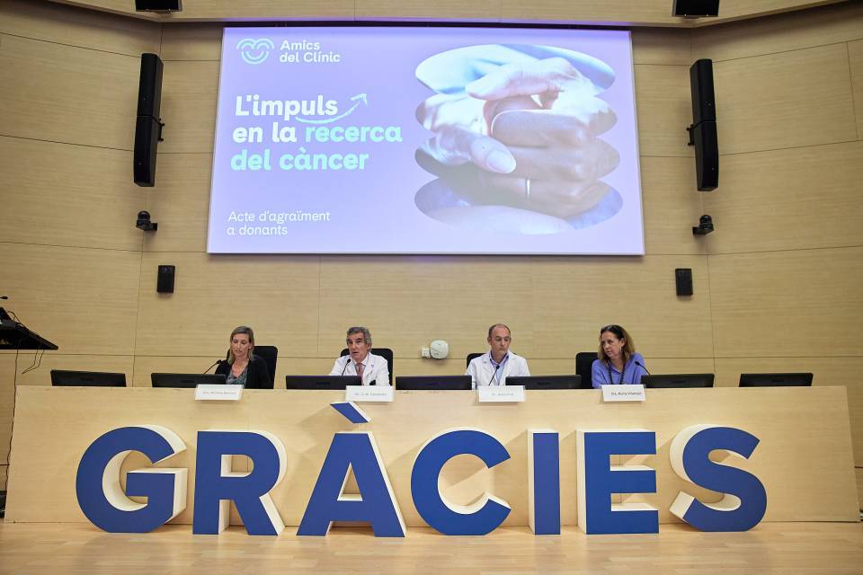 El Clínic celebra un acto de agradecimiento a los donantes que hacen posible la investigación en cáncer