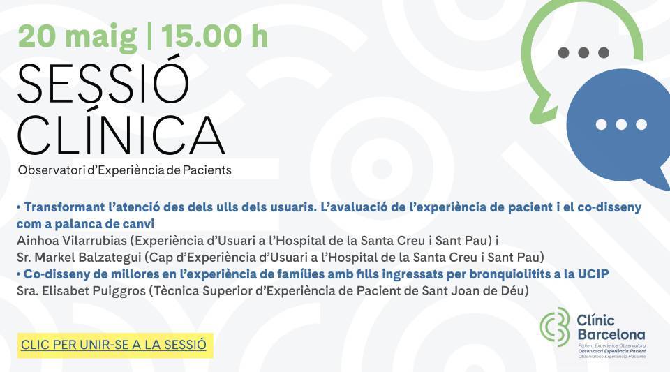 Sesión clínica Observatorio Experiencia de paciente | mayo 2025