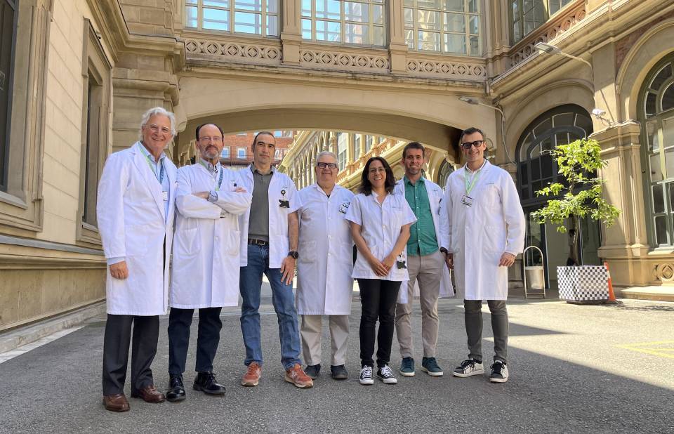 D'esquerra a dreta: Lluís Donoso, Salvador Pedraza, Xavier Borrat, Xavier Pastor, Aida Niñerola, Santiago Frid i José Puig.
