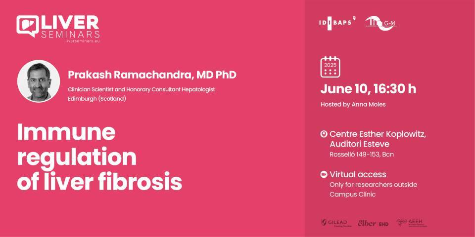 IDIBAPS Liver Seminar: Immune regulation of liver fibrosis