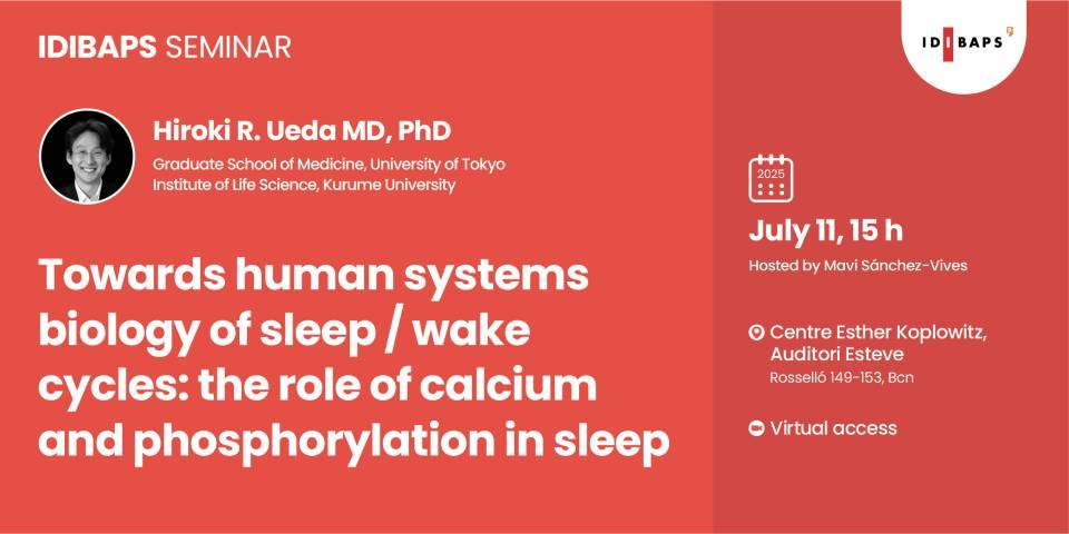 IDIBAPS SEMINAR: Towards human systems biology of sleep / wake cycles: the role of calcium and phosphorylation in sleep