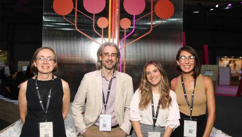 D'esquerra a dreta: Montserrat Batlle, Eduard Guasch, Anna Alcarraz i Aline Meza-Ramos.