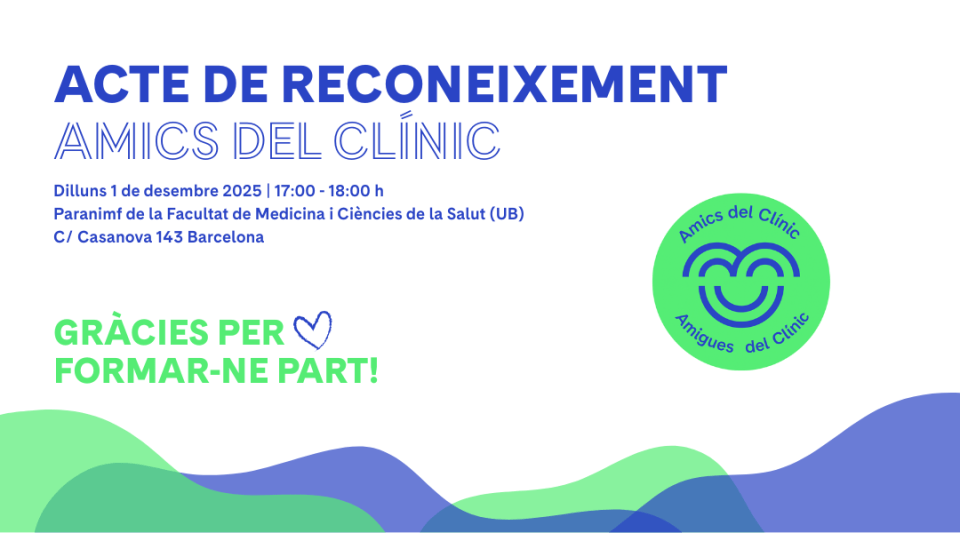 Reconeixement als Amics del Clínic