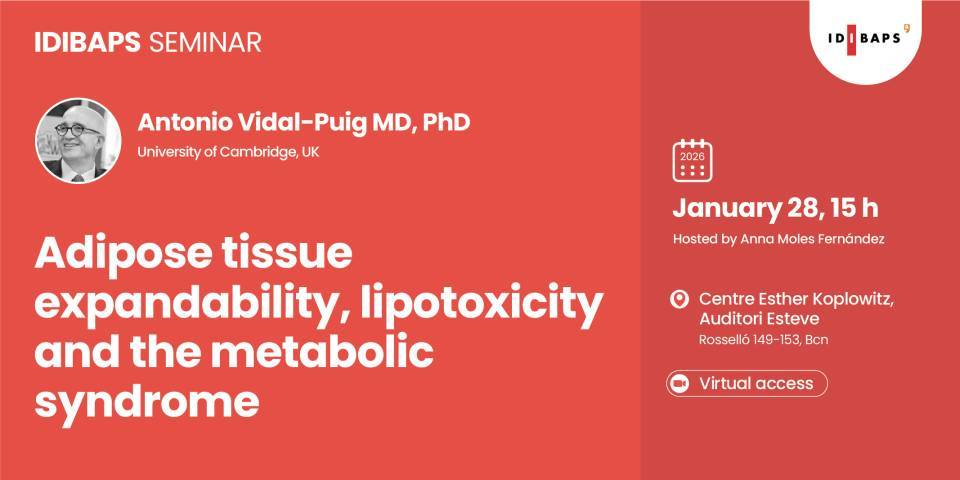 IDIBAPS SEMINAR: Adipose tissue expandability, lipotoxicity and the  metabolic syndrome
