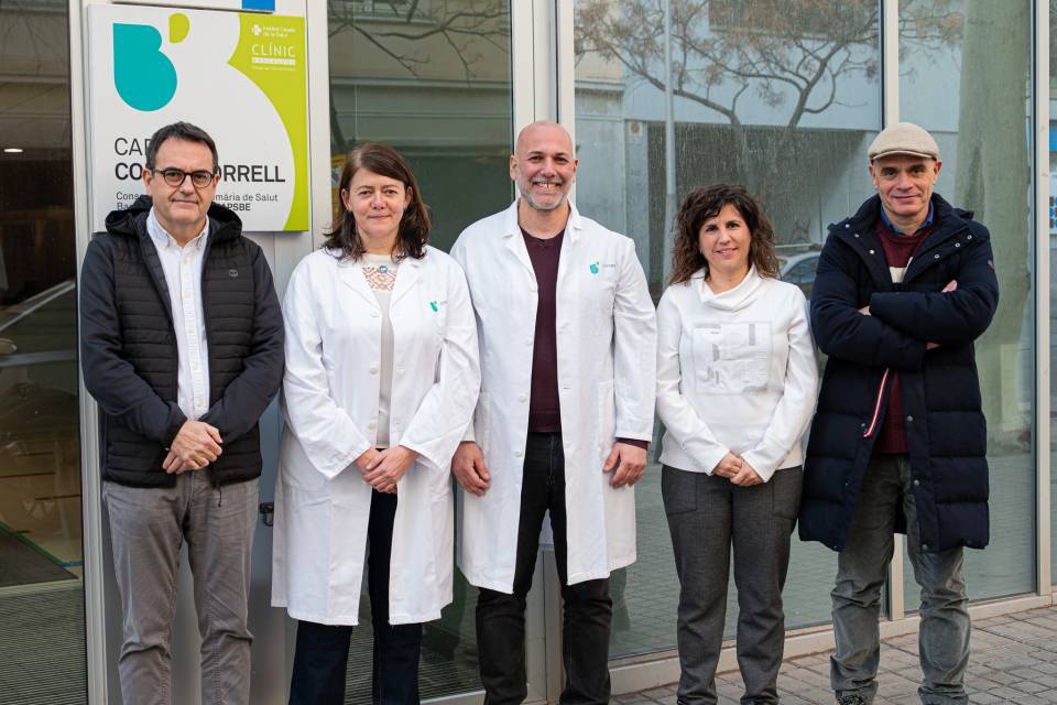 D'esquerra a dreta: Antoni Sisó-Almirall, Carmen Herranz, Luis González, Sílvia Roura i Jaume Benavent.