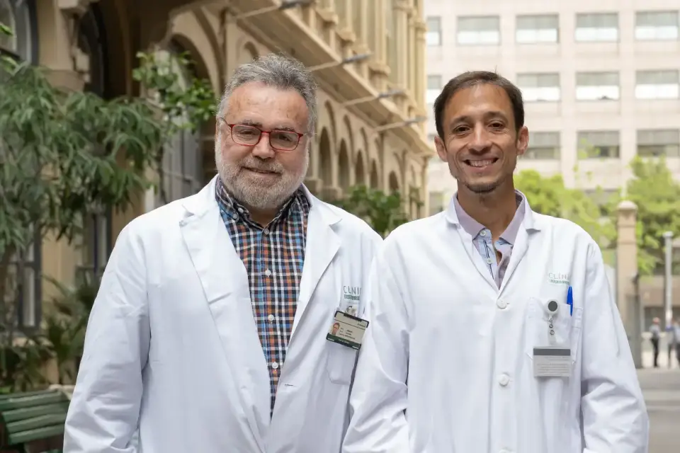 On the left, Eduard Vieta; on the right, Joaquim Raduà