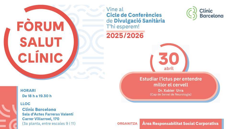 Fórum Salud Clínic: estudiar el ictus para entender mejor el cerebro