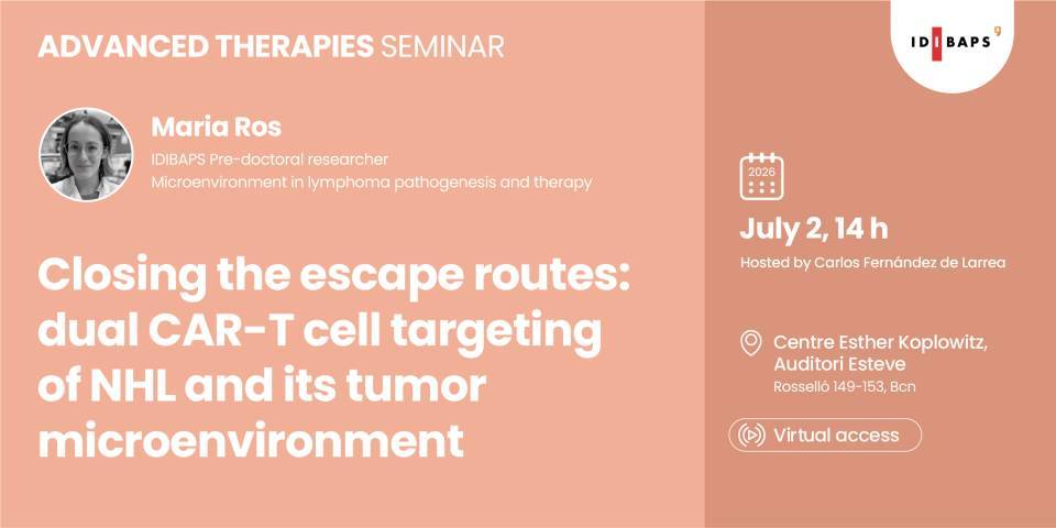 ADVANCED THERAPIES SEMINAR: Closing the escape  routes: dual CAR-T cell targeting of NHL and its tumor microenvironment