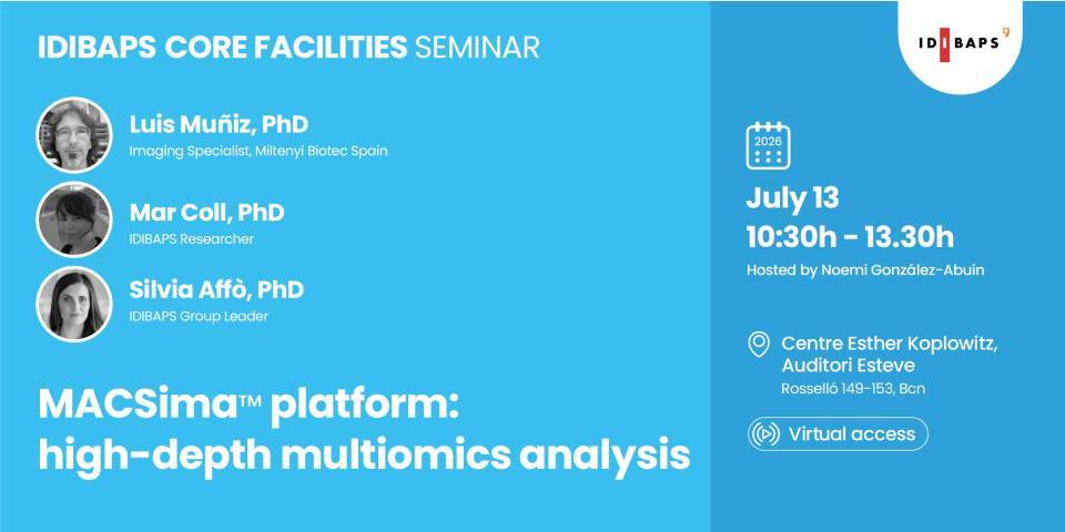 IDIBAPS CORE FACILITIES SEMINAR: MACSima™ platform: high-depth multiomics analysis