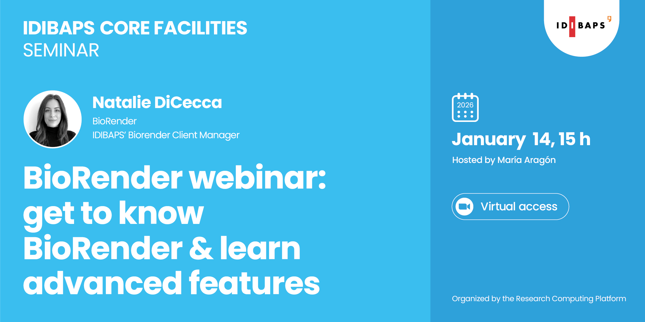 IDIBAPS CORE FACILITIES SEMINAR: BioRender webinar: get to know ...